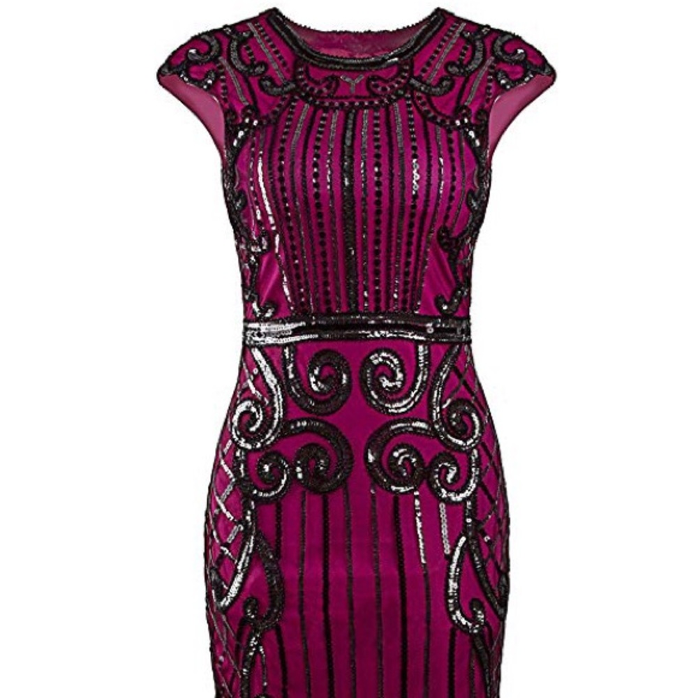 1920s Sequin Fringe Gatsby Flapper Dress